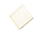Handcrafted Embroidery and Rolled Hem Signature Linen Fabric Ecru Color Block Napkin