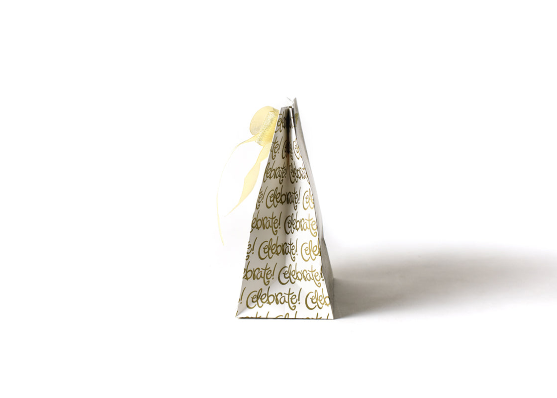 Right Side View of Celebrate Medium Gift Bag Showing Depth of Gift Bag