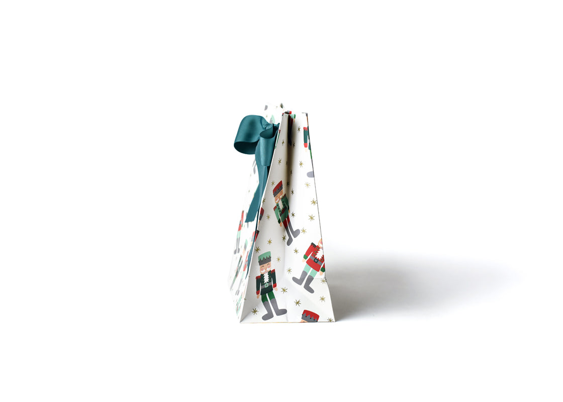 Right Side View of Nutcracker Medium Gift Bag Showing Depth of Gift Bag