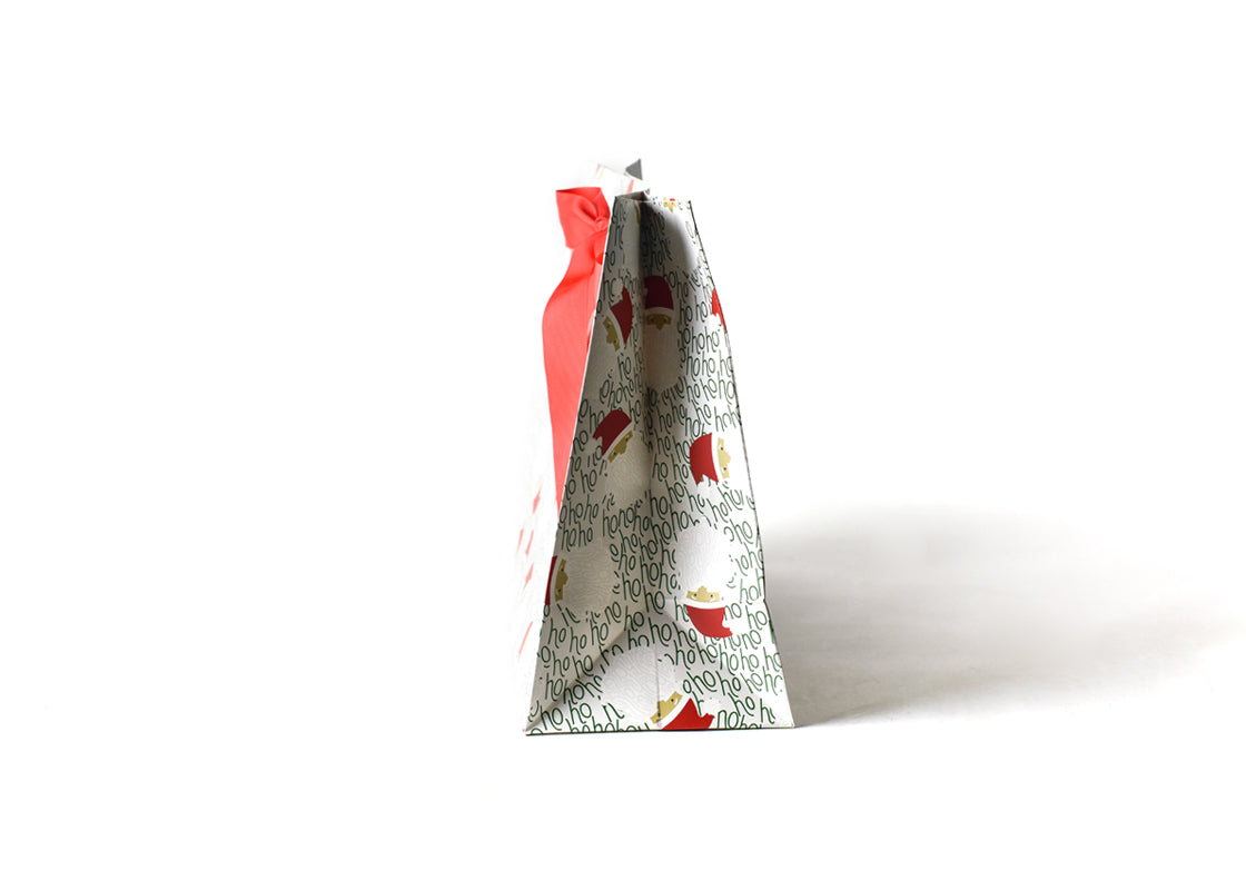 Right Side View of Ho Ho Santa Large Gift Bag Showing Depth of Gift Bag