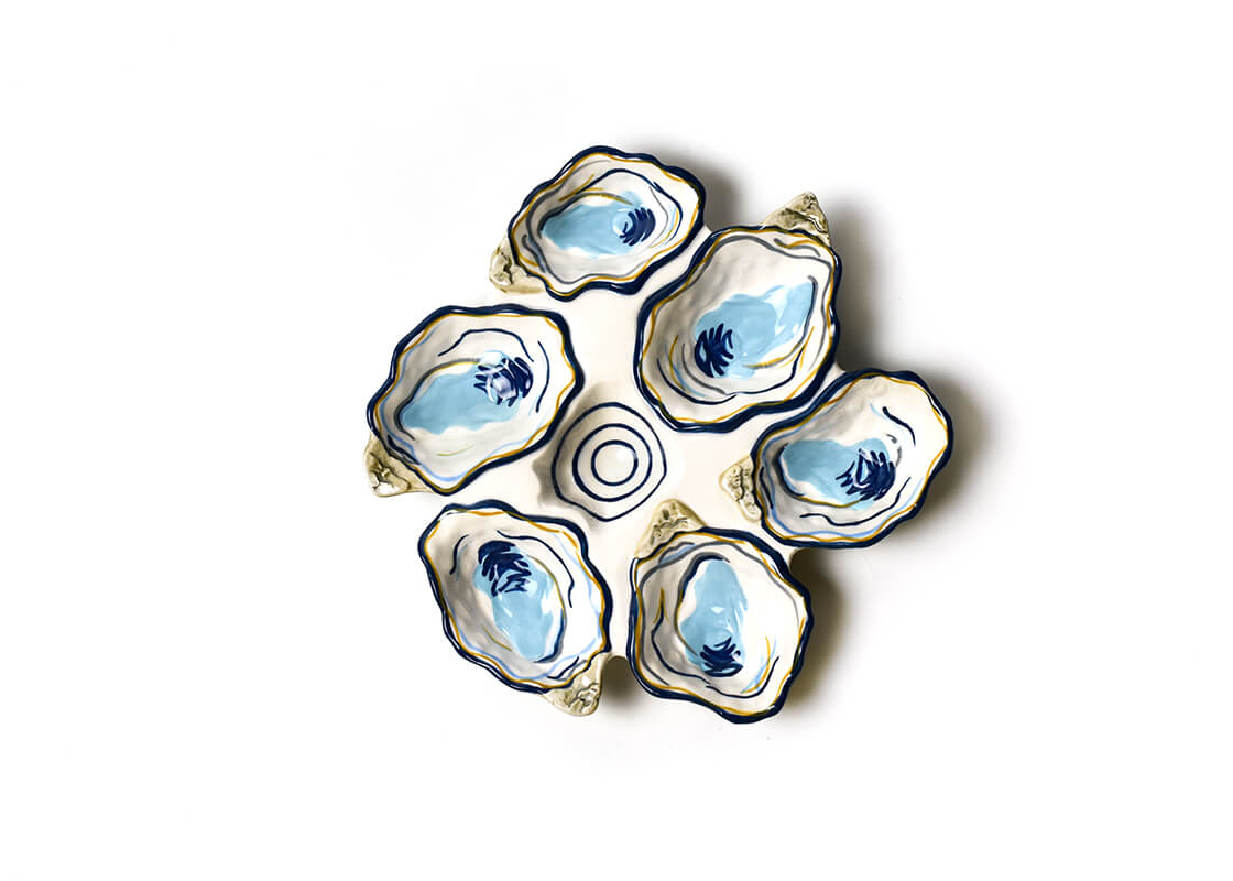 Overhead View of Oyster Half Dozen Platter