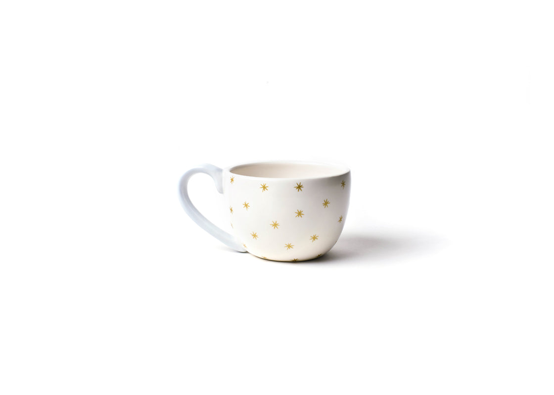 Front View of Gold Brightly Shining Stars Mug