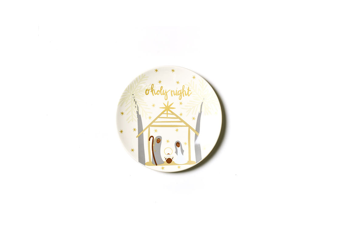 Overhead View of Brown Skin Nativity Salad Plate