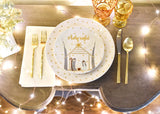 Place Setting Including Neutral Nativity Salad Plate Paired with Complimenting Designs