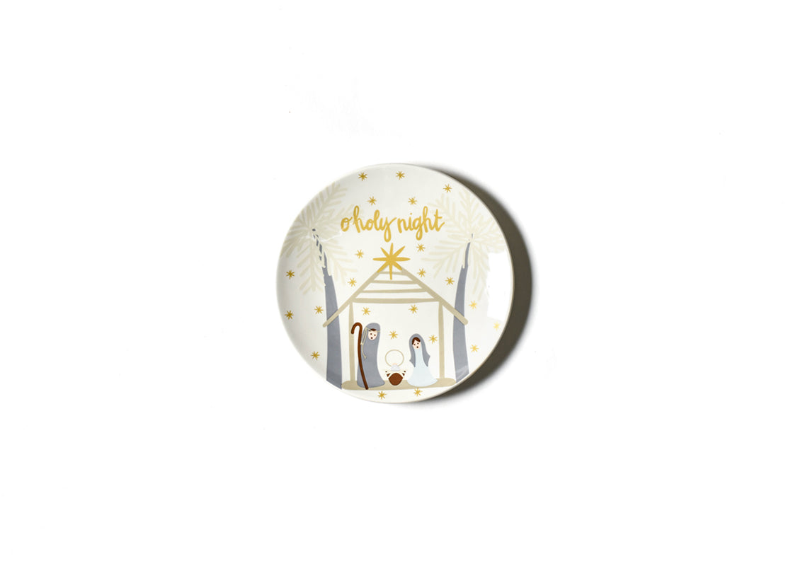 Overhead View of Fair Skin Nativity Salad Plate
