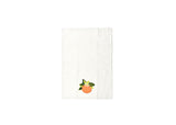 Delicate Stitched Accents on Orange Hand Towel