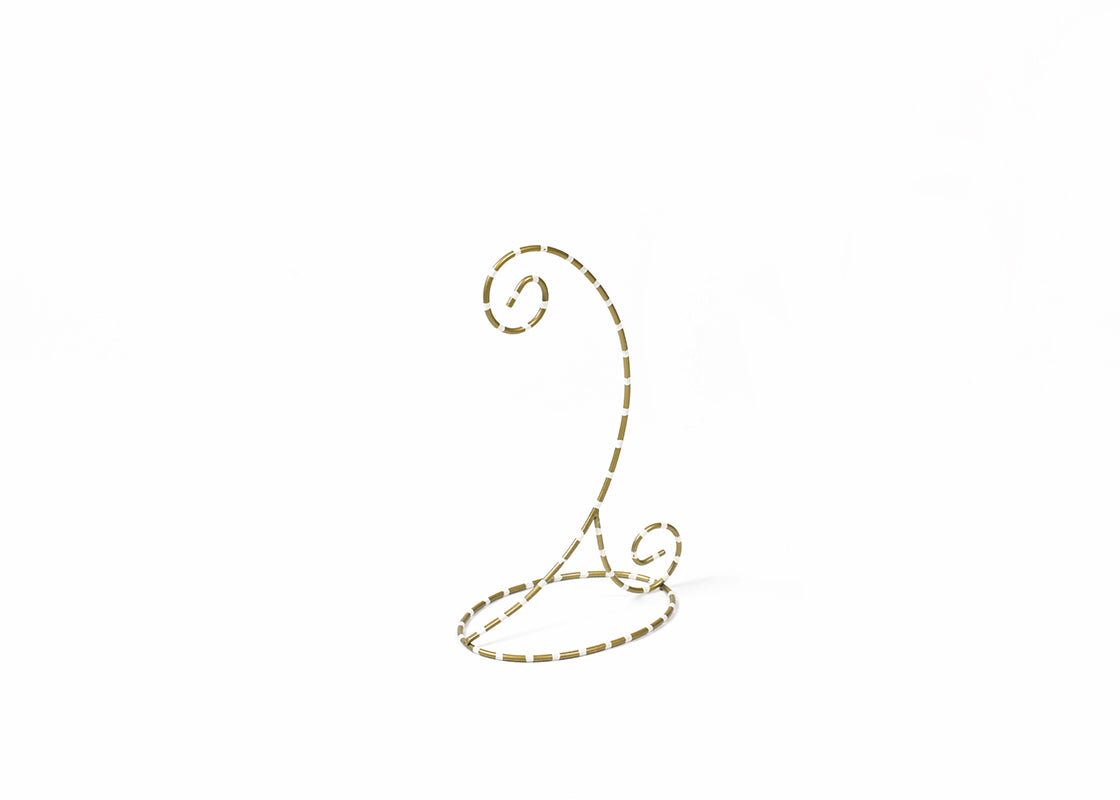 Front View of Gold and White Ornament Stand
