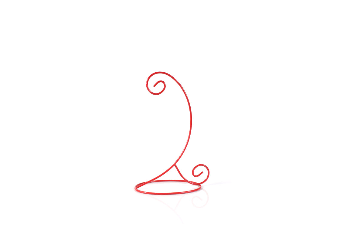 Front View of Red Ornament Stand