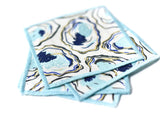 Soft Linen Napkins Oyster Print Design