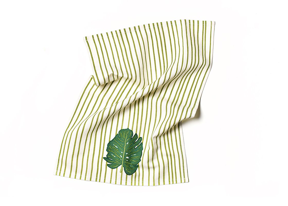 Overhead View of Crumpled Palm Medium Hand Towel Showcasing Texture and Personality