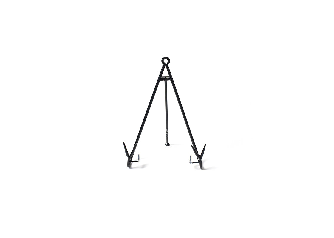 Front View of Black Large Flare Plate Stand