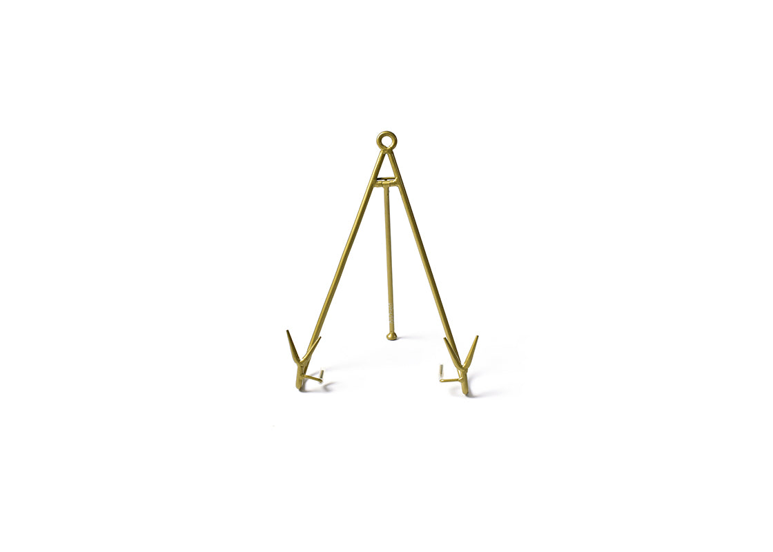 Front View of Gold Large Flare Plate Stand