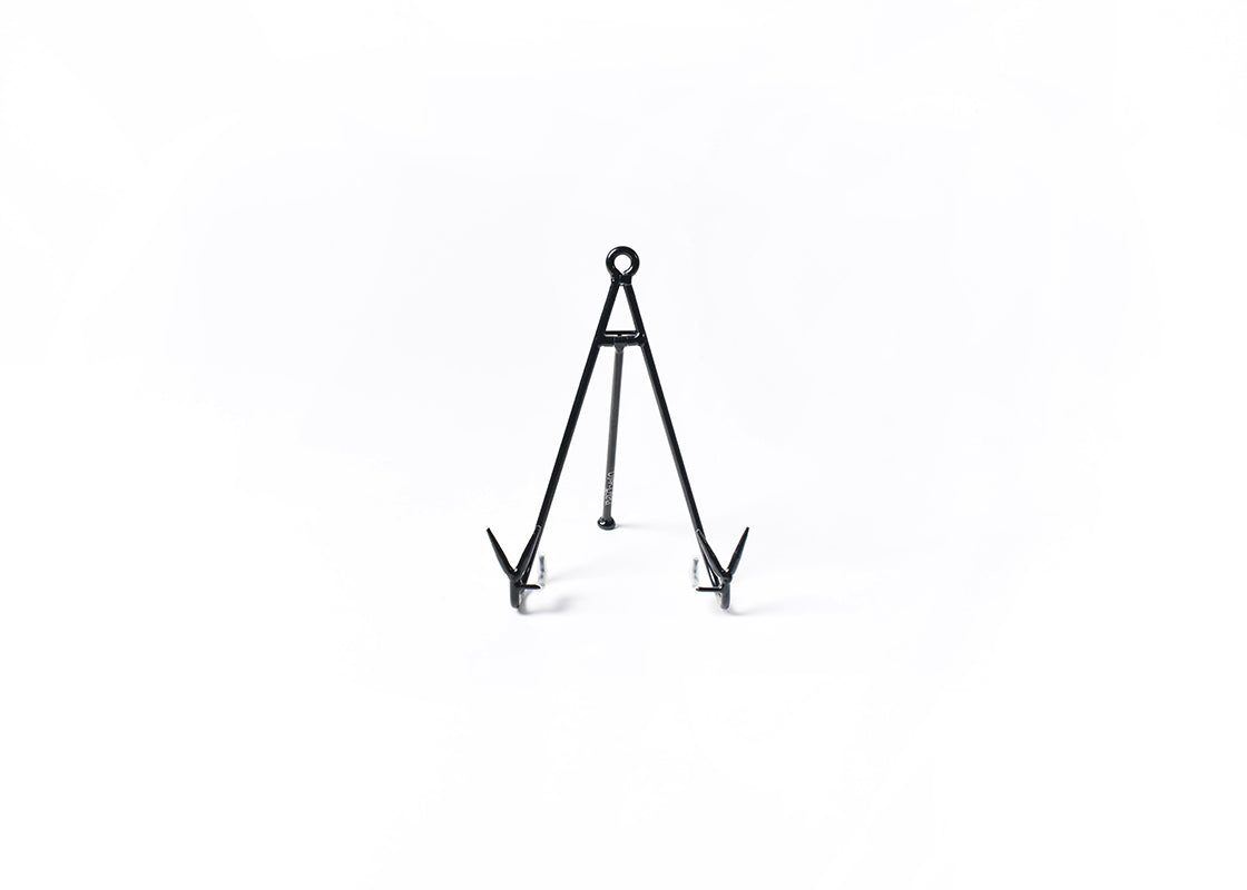 Front View of Black Medium Flare Plate Stand