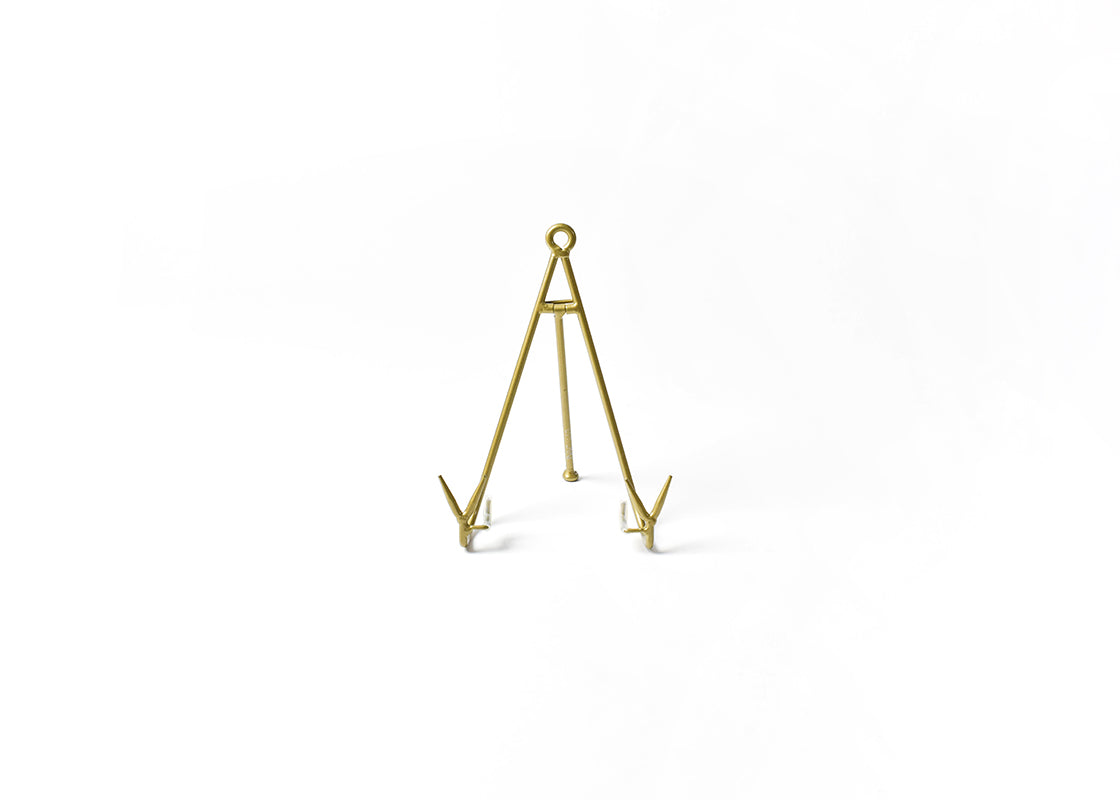 Front View of Gold Medium Flare Plate Stand