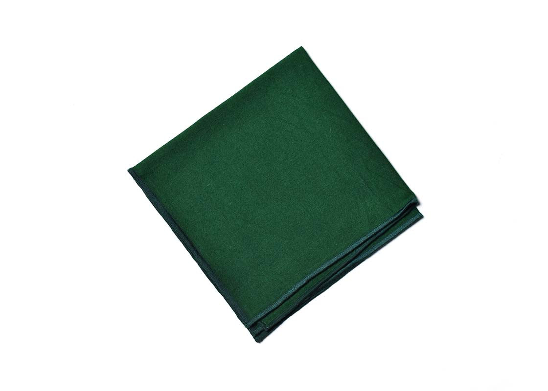 Overhead View of Folded Square Pine Color Block Napkin Showcasing Closer Look at Design Details