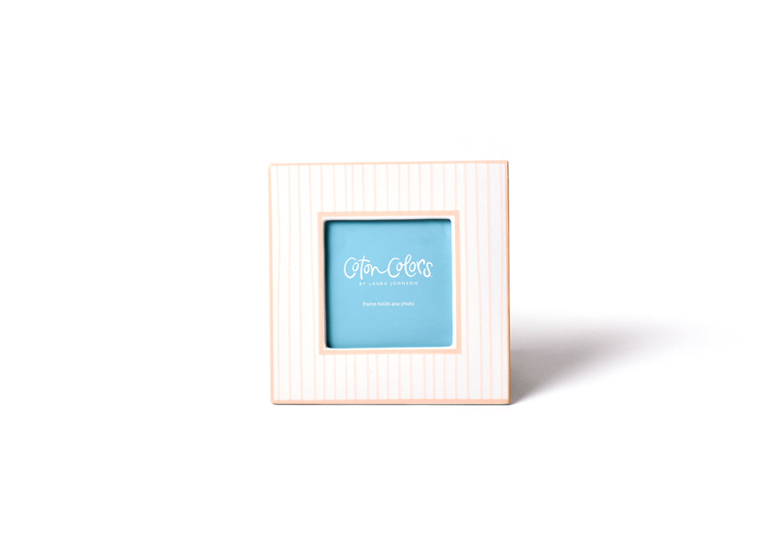 Front View of Pink Pinstripe Square Frame