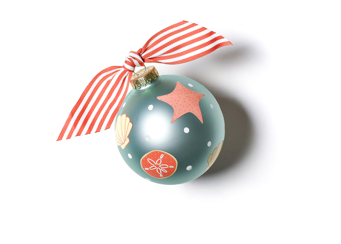 Right Side View of Shells Glass Ornament