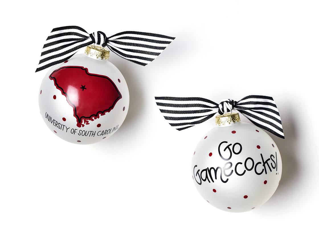 University of South Carolina State Glass Ornament