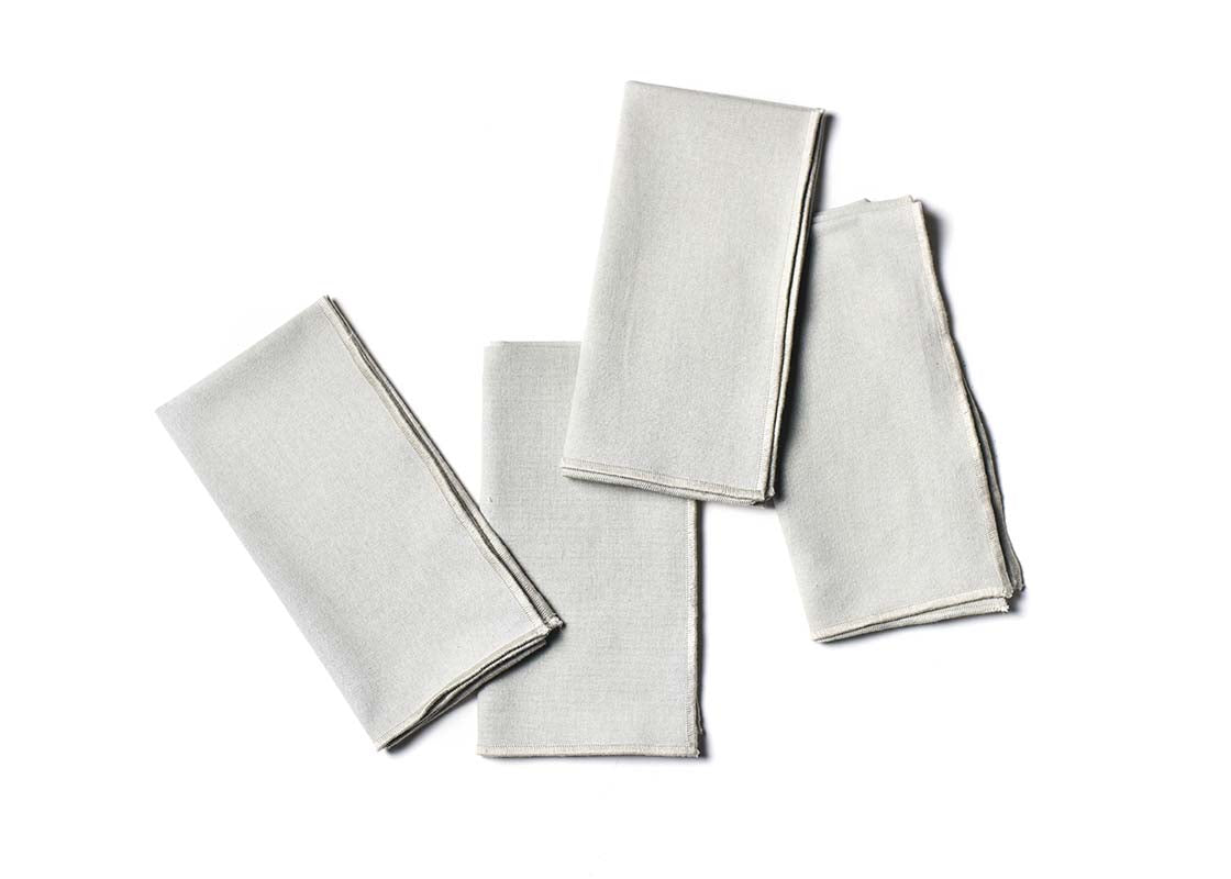 Overhead View of Folded Stellar Color Block Napkins Set of 4 Showing all Pieces in Set