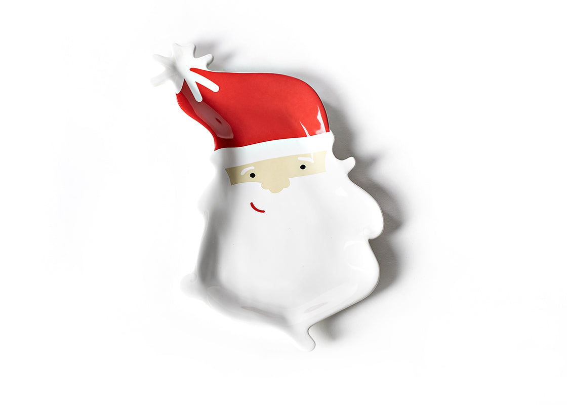 Overhead View of Vintage Santa Platter