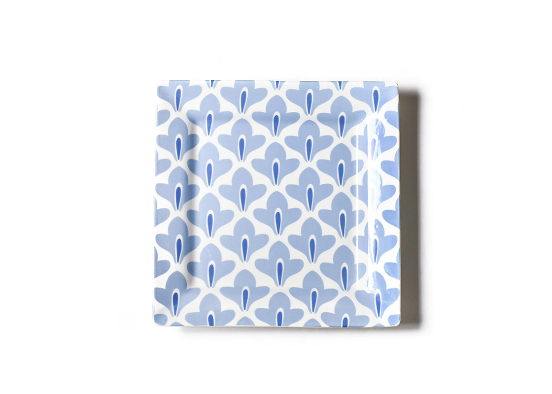 Overhead View of Iris Blue Sprout Square Platter