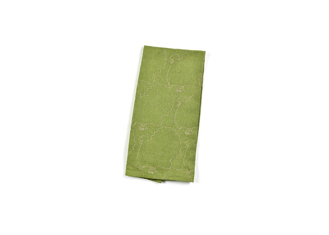 Overhead View of Turkey Silhouette Large Hand Towel Showing Design when Folded