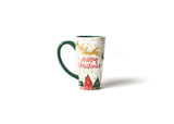 Red Writing Merry Christmas Vintage Christmas in the VIllage Mug Set of 4