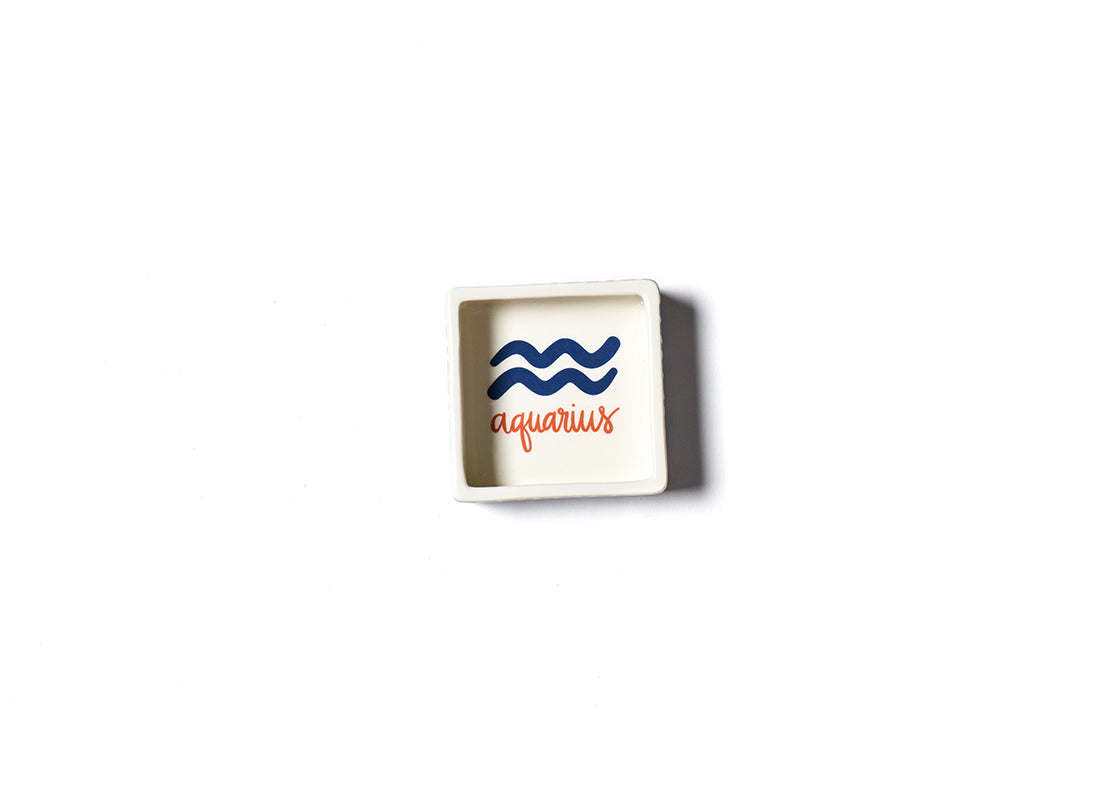 Overhead View of Zodiac Aquarius Trinket Dish
