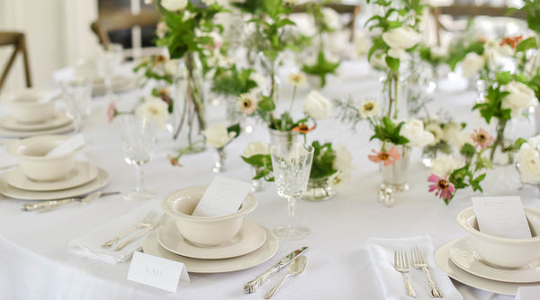 Bright {White} and Blooming Bridal Party Luncheon Gathering