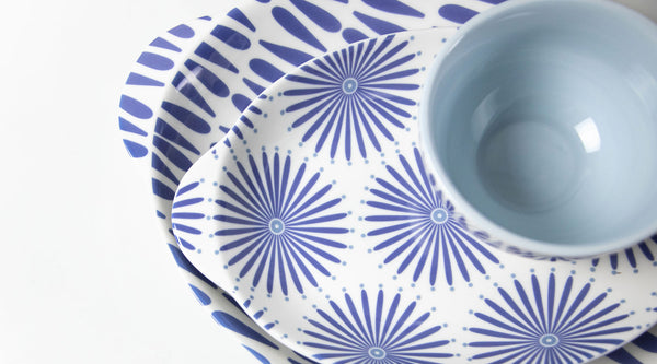 Our Featured Favorite: Iris Blue Oval Handled Platter