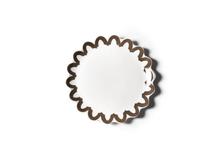 Russet Arabesque Trim Scallop Dinner Plate