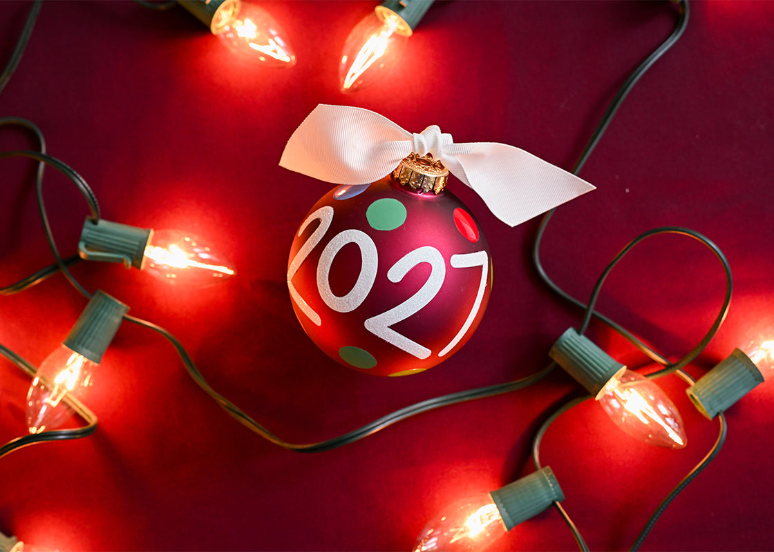 2027 Glass Ornament