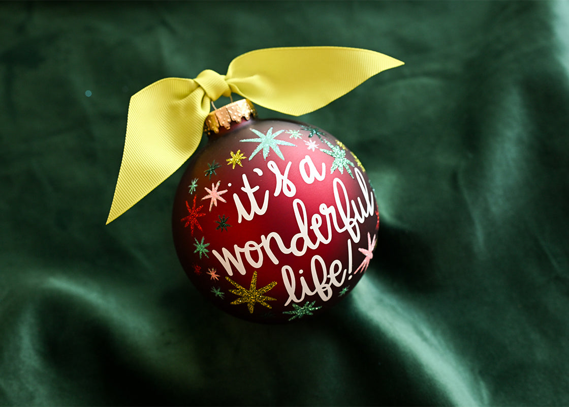 It's A Wonderful Life Stars Glass Ornament