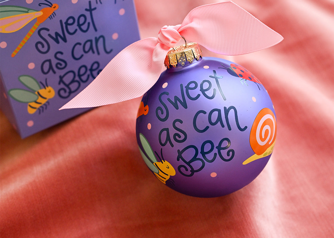Butterflies & Critters Glass Ornament