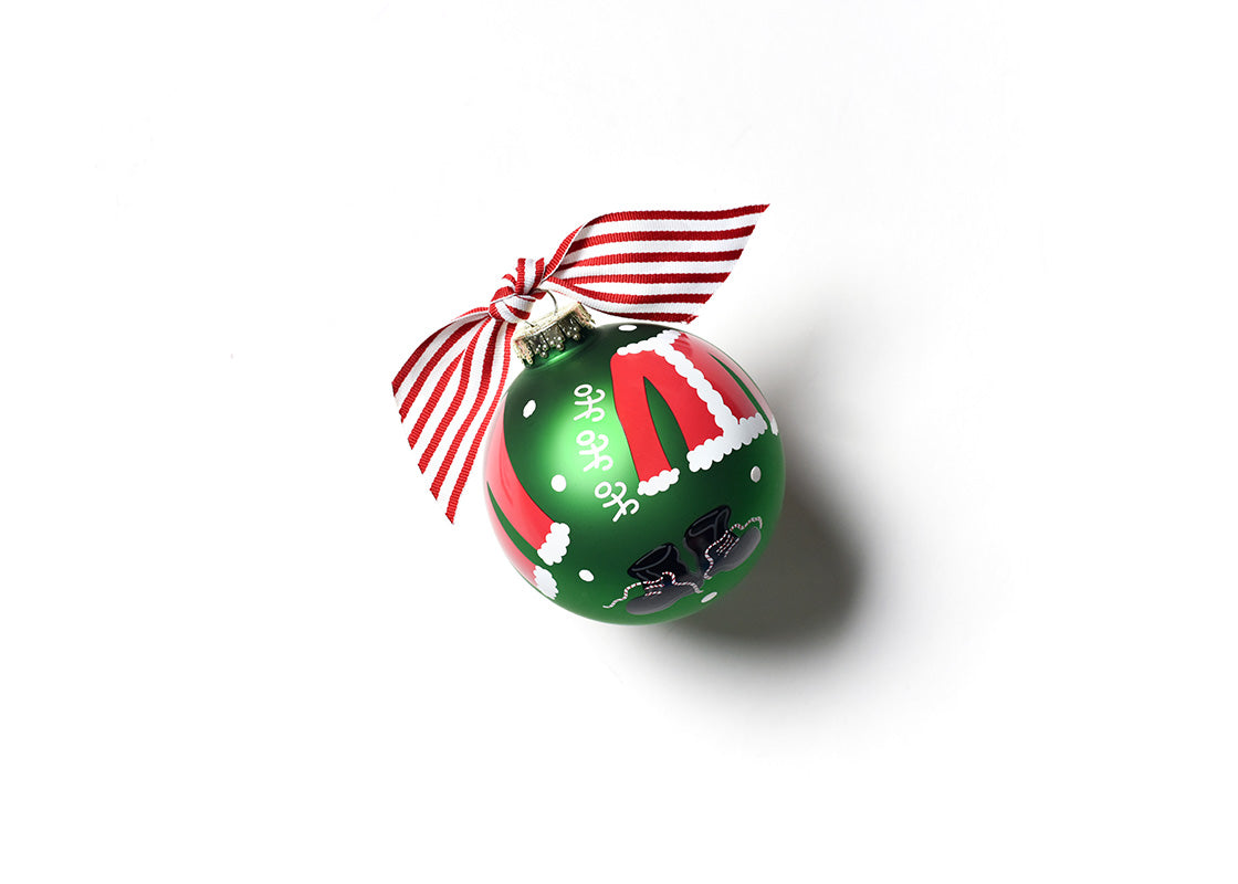 Left Side View of Santa Starter Pack 100mm Glass Ornament