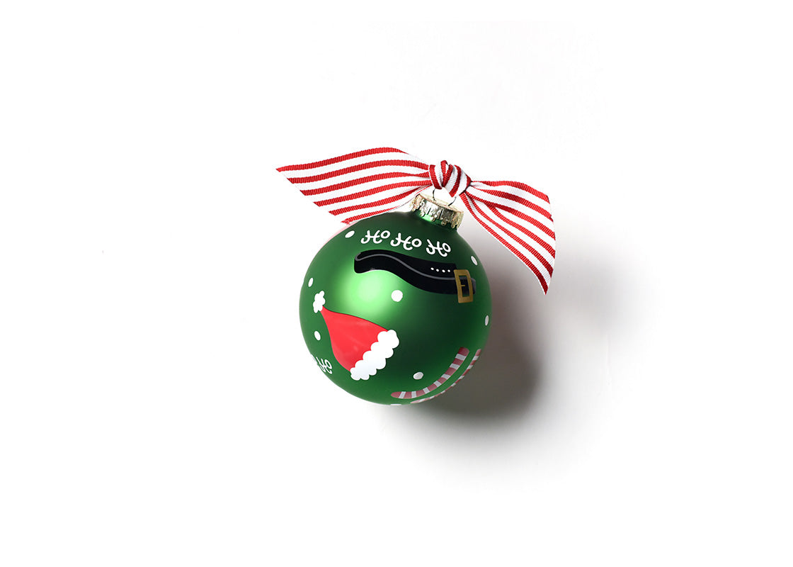 Back View of Santa Starter Pack 100mm Glass Ornament