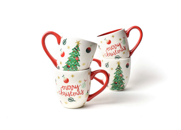 Vintage Trimmed Tree Mug Set of 4 | Coton Colors
