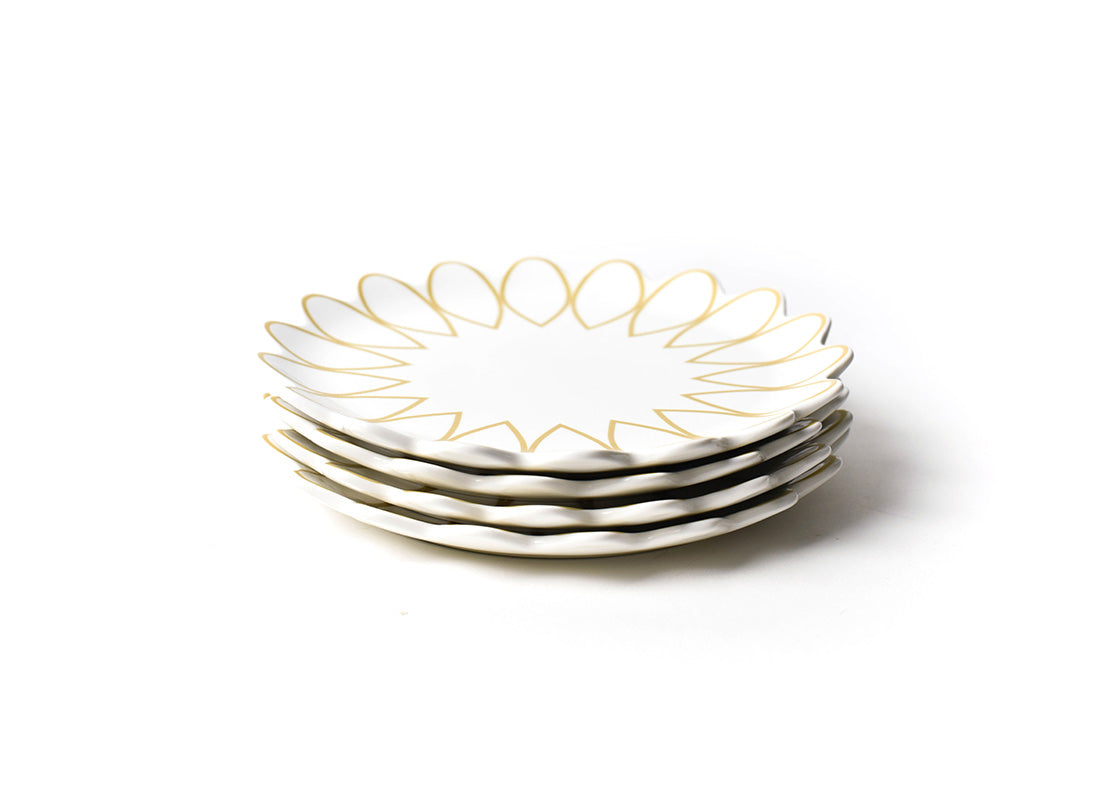 Deco Gold Scallop Dinnerware 12 Piece Set