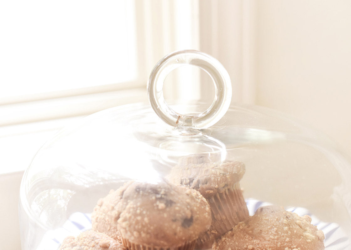 Extreme Cropped Close up of Large Ring Handle on Glass Dome