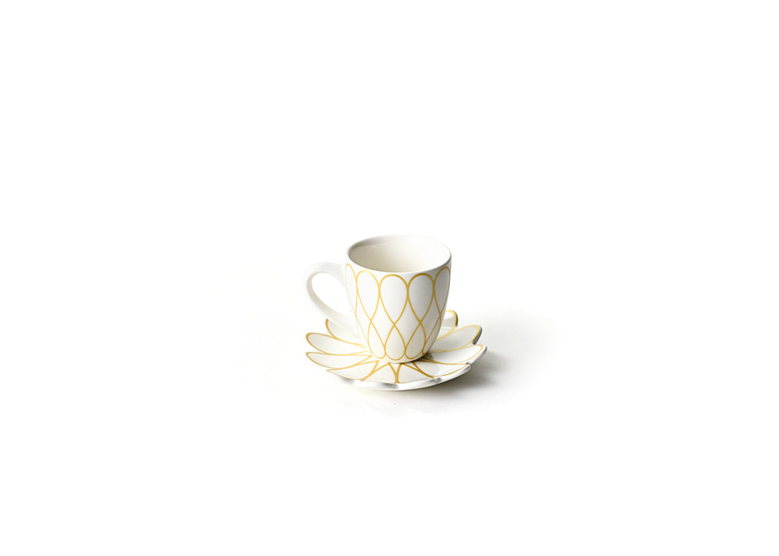 Gold Empire Espresso Cup and Saucer Set