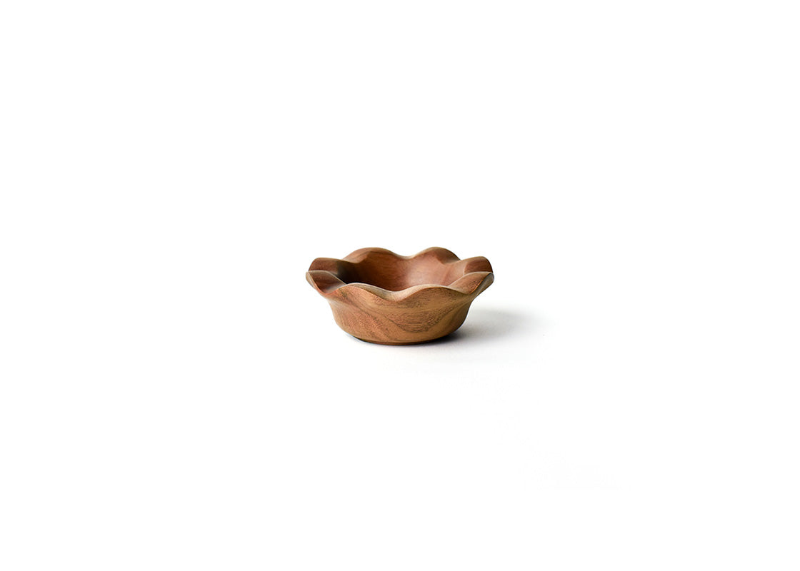 Fundamental Wood Ruffle Dipping Bowl Set of 4
