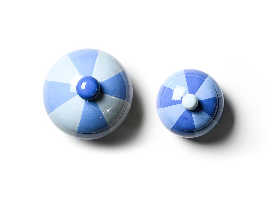 Iris Blue Pirouette Lollipop Jar 2 Piece Set