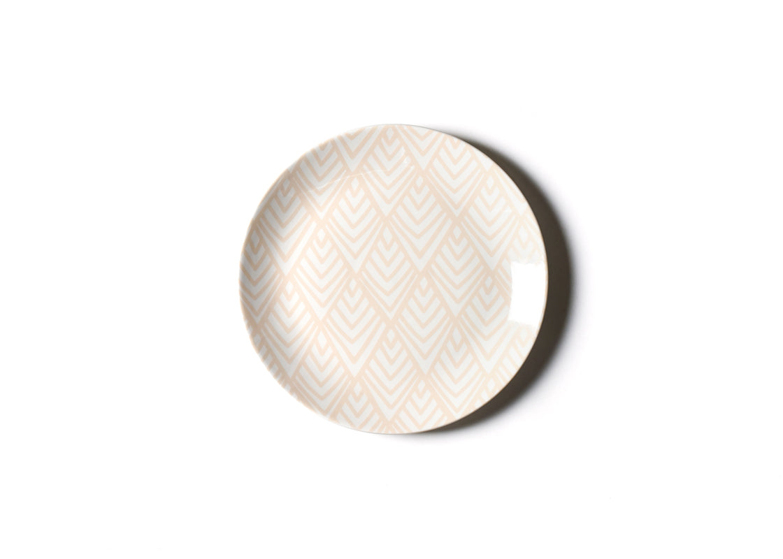 Overhead View of Handcrafted Blush Layered Diamond Dinner Plate