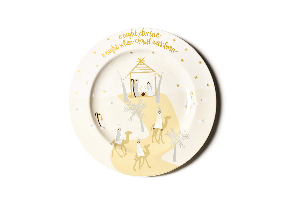 Overhead View of Fair Skin O Holy Night Round Platter