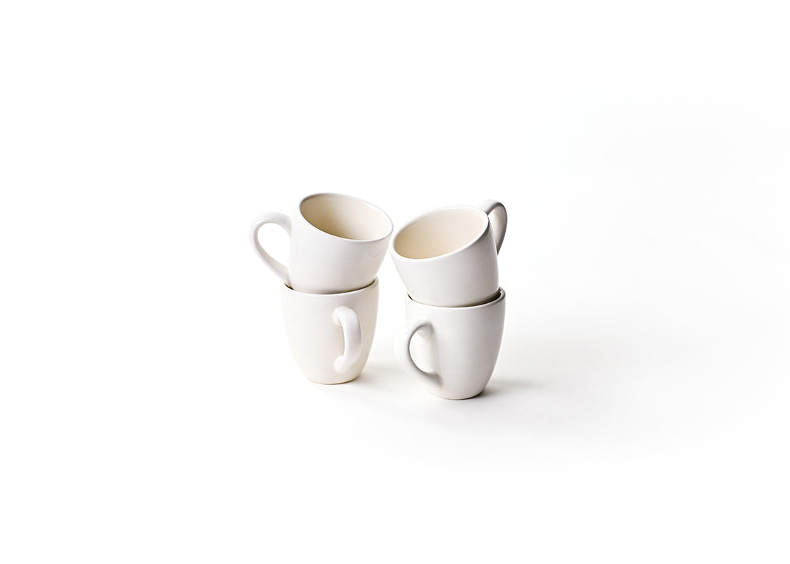 Signature White Espresso Mugs Set of 4