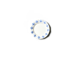 French Blue Sprout Trim Ruffle Dessert Plate