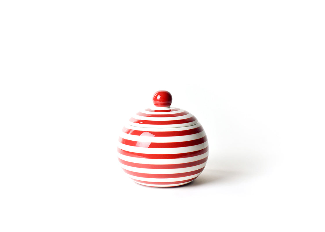Red Stripe Medium Lollipop Jar