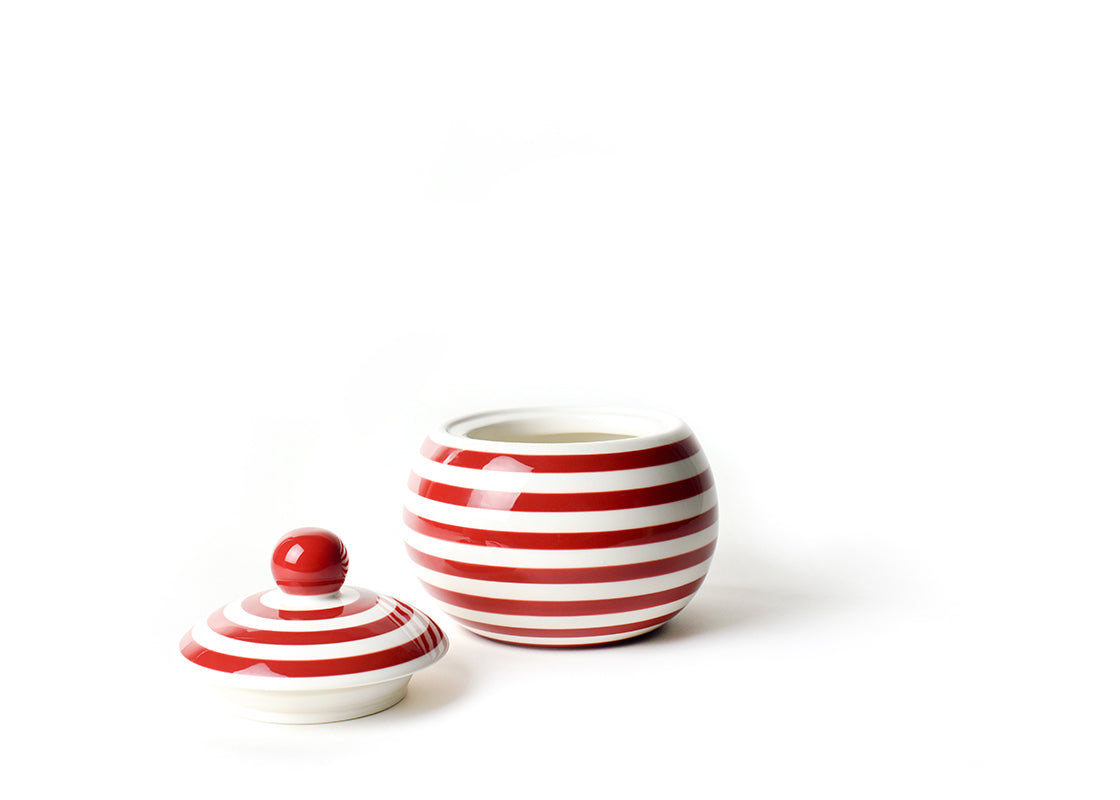 Red Stripe Medium Lollipop Jar