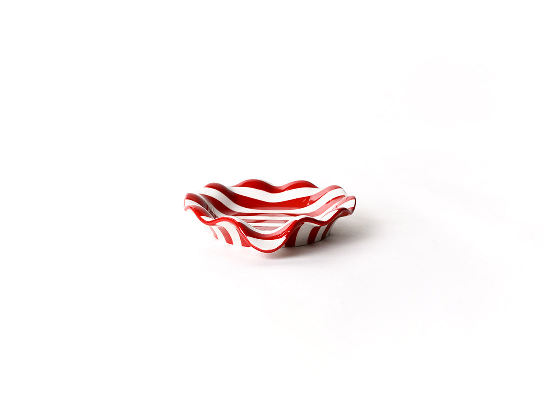 Red Stripe Ruffle Spoon Rest