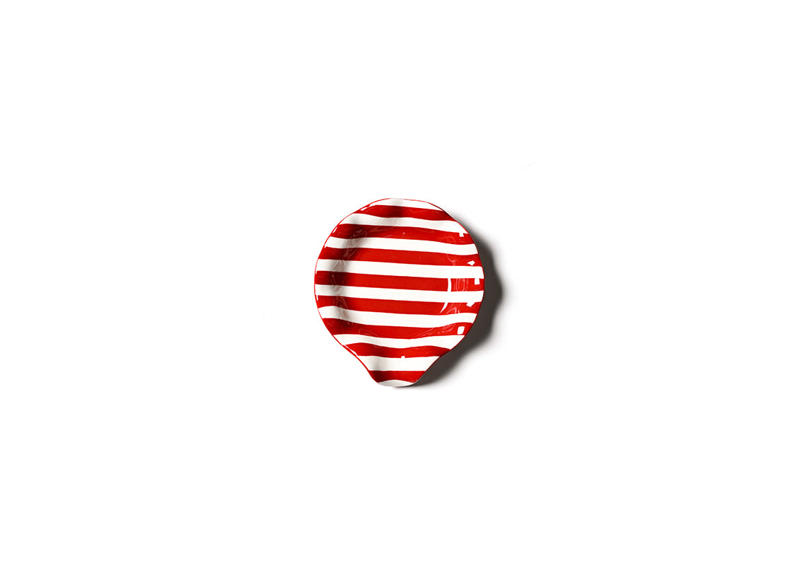 Red Stripe Ruffle Spoon Rest